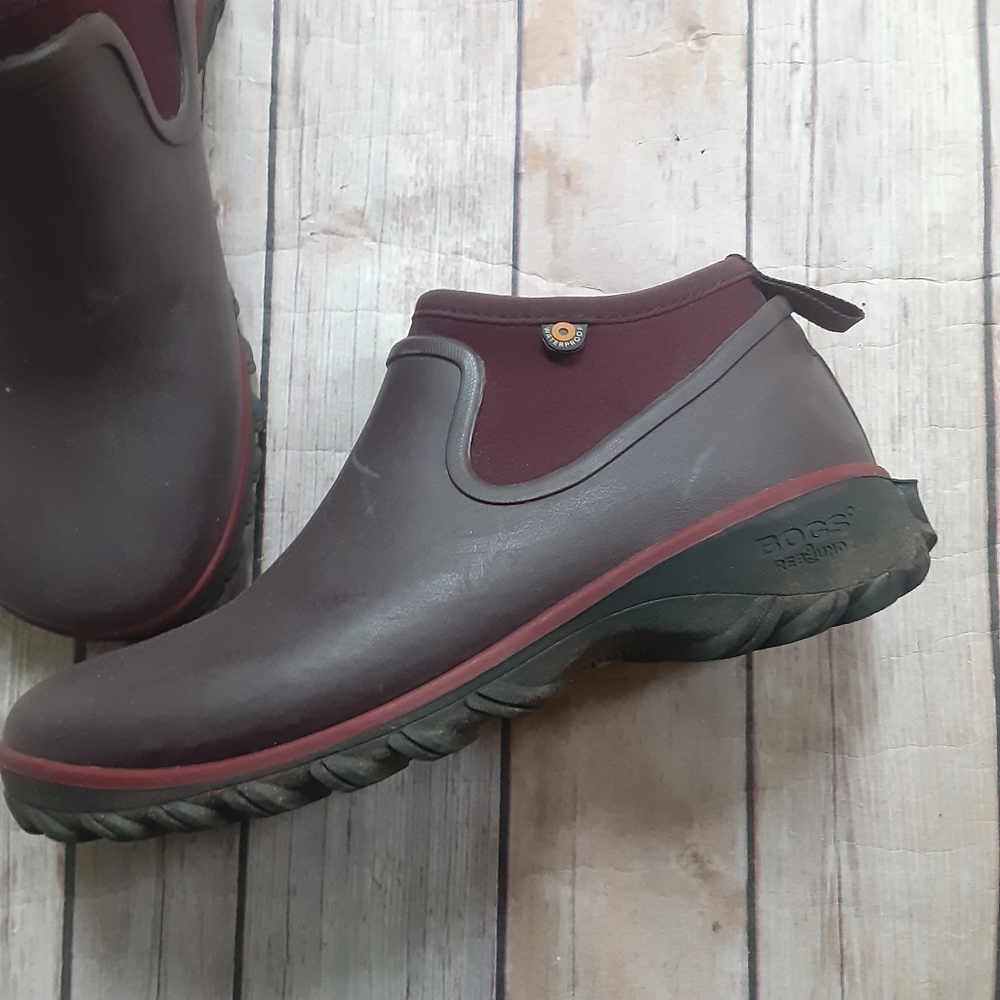 Bogs Women's Winter Rain Boots - Brown and Burgundy